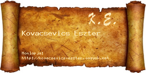 Kovacsevics Eszter névjegykártya